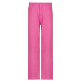 Candy Color High Waist Casual Straight Pants