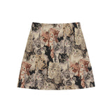 Retro Female High-waisted Short Skirt