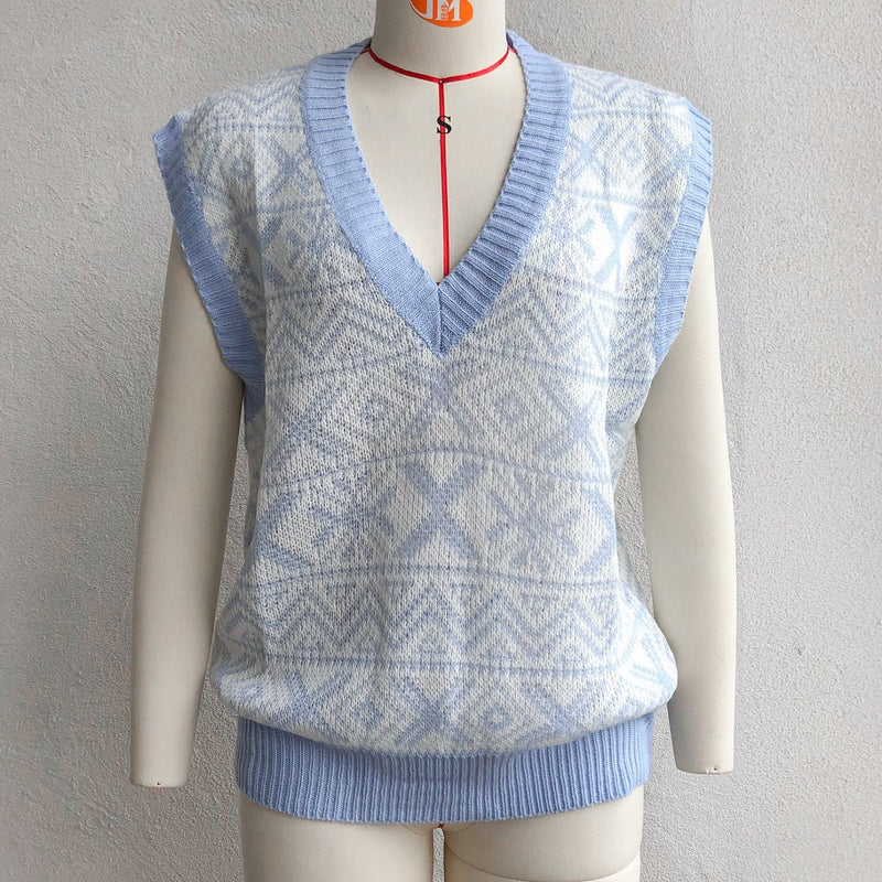 Knitted Vest Acrylic Sweater