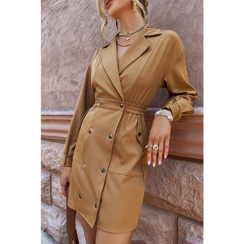 Lapel Design Sense Of Fashionable Women Dress