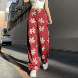 Printed Flowers Wide-leg Pants