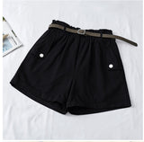 high waist curling hot pants