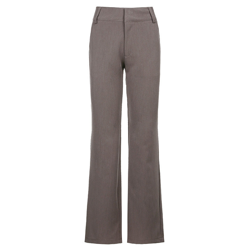 Low Waist Micro Flared Casual Pants