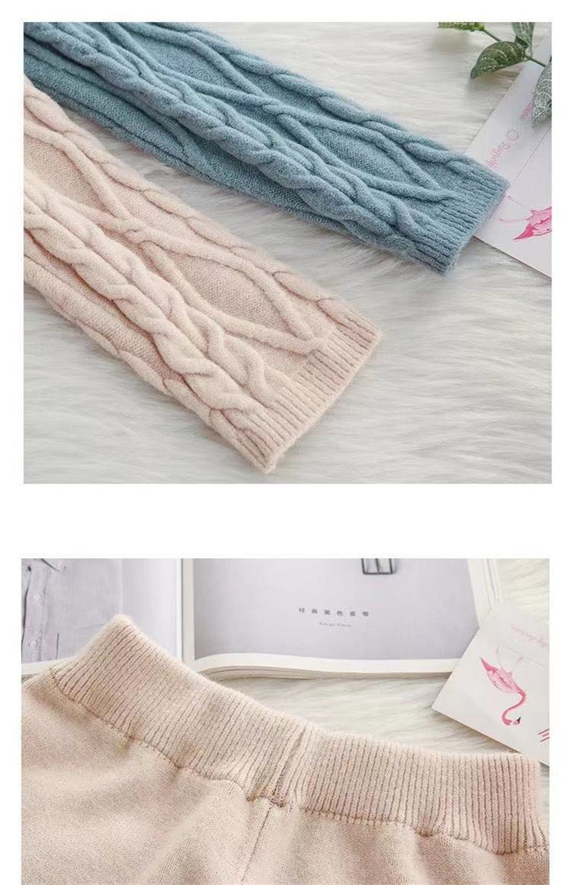 Western Style Wide-leg Pants Sweater Women's Suit