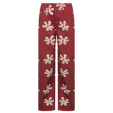 Printed Flowers Wide-leg Pants