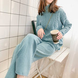 Western Style Wide-leg Pants Sweater Women's Suit