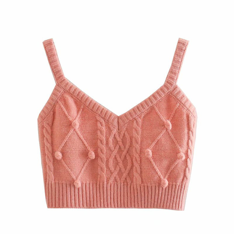 Yarn Ball Twist Knit Sweater Sling