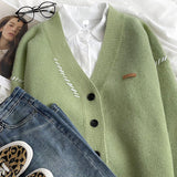 Patchwork Knitted Sweater Cardigan