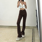 High-waisted Slim Hip Pants