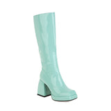 Waterproof Platform Candy Color High Boots