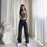 casual high waist loose jeans