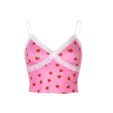 Sexy V-neck Strawberry Camisole