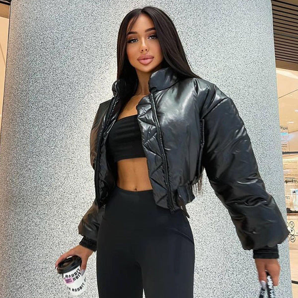 Zipper Short Padded Coat