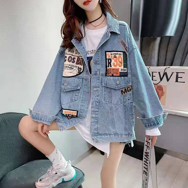 Patch Badge Denim Jacket