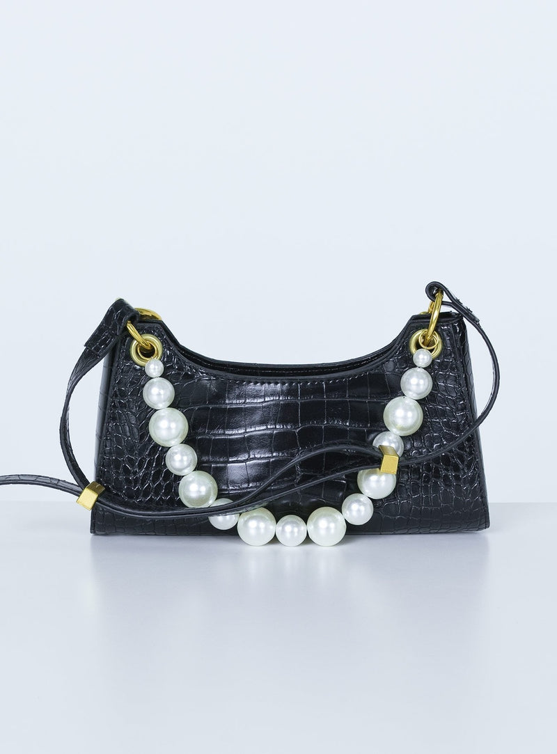 All Night Long Chain Bag Black