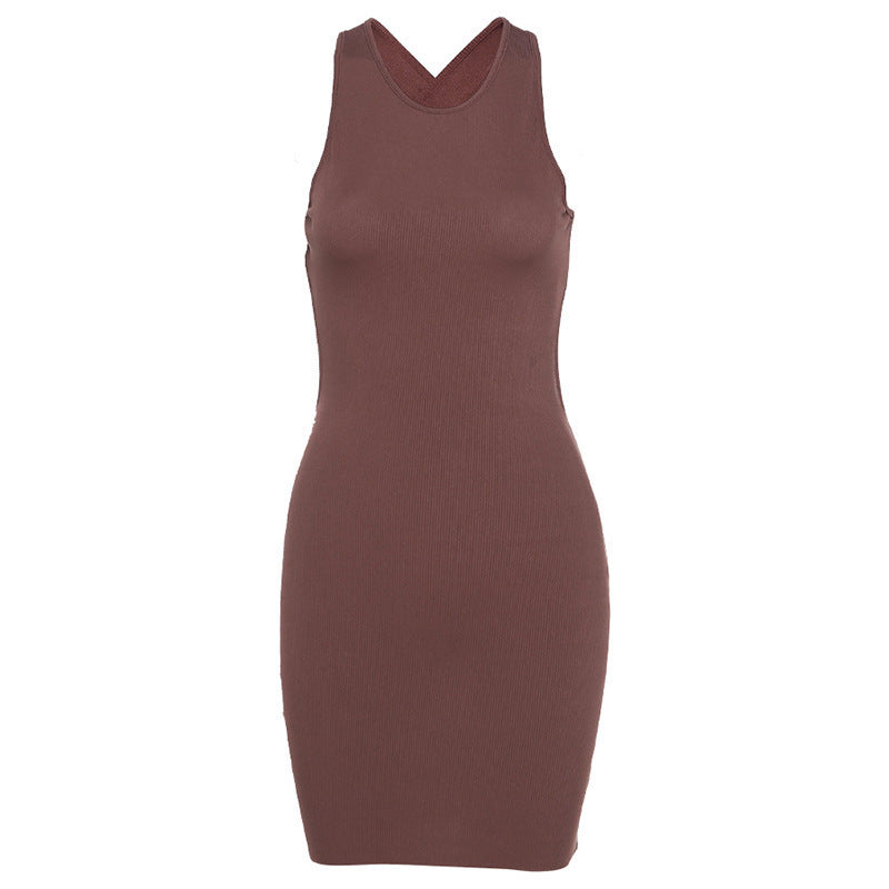 Cross Halter Sexy Slim Dress