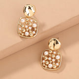 Square Cut-out Pearl Earring Accessories