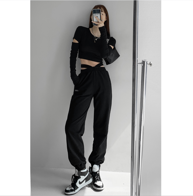 High End Elastic Waist Sports Pants