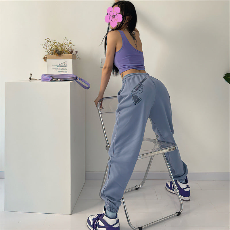Athletic Women's Loose-fitting Printed Sweatpants