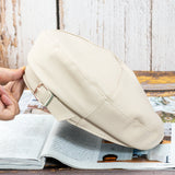 Pu Leather Square Buckle Hat