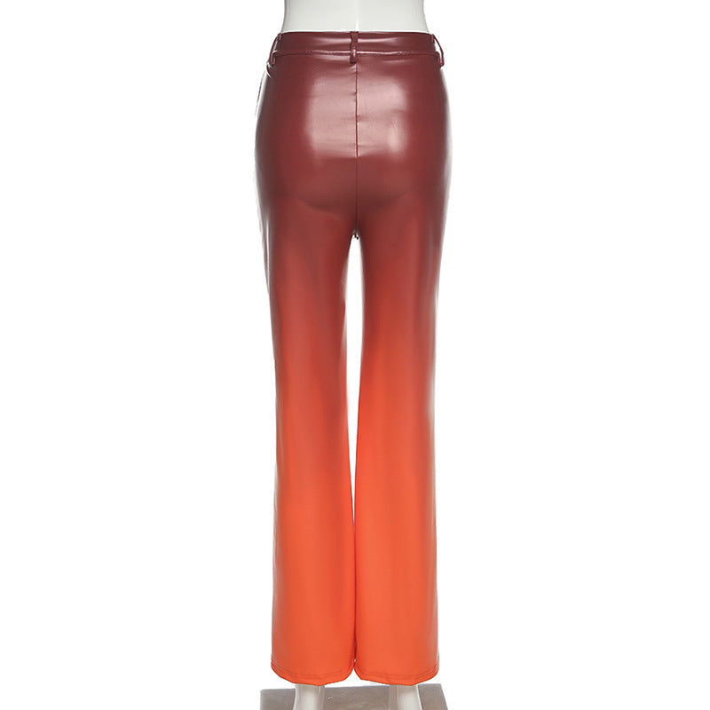 All-match fashionable casual Leather pants