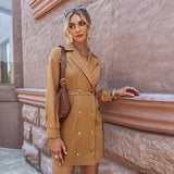 Lapel Design Sense Of Fashionable Women Dress