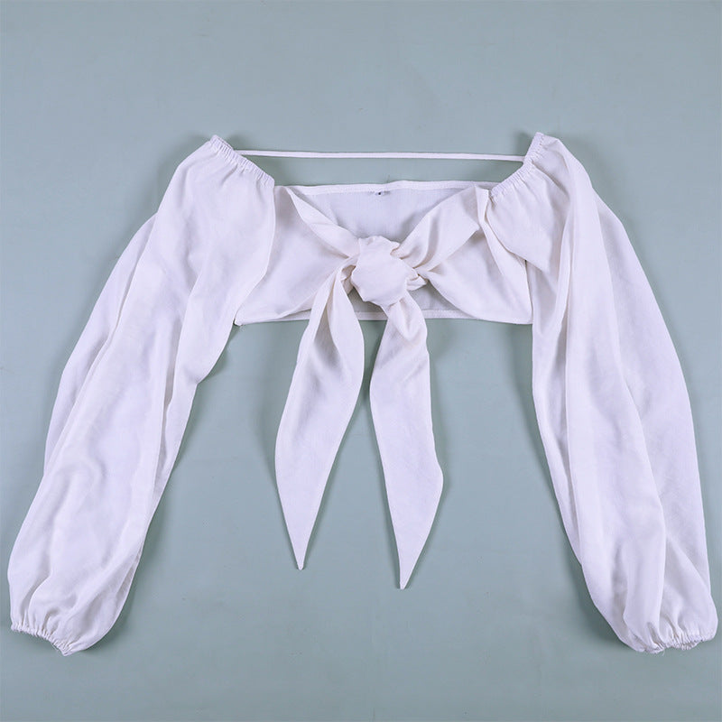 Sexy Backless Square Collar Blouse