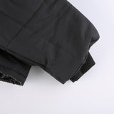 Black Short Loose Warm Padded Jacket