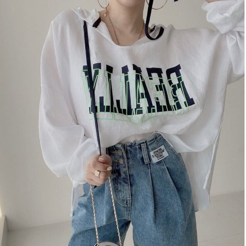 Hooded Printing Long Sleeves