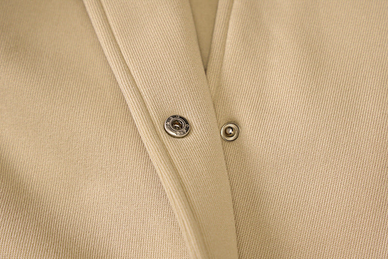 Loose Casual Baseball Beige Jacket