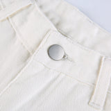 Love Print Contrast Color High-rise Jeans