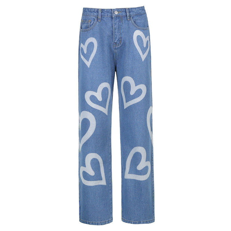 Hearts high waist straight jeans