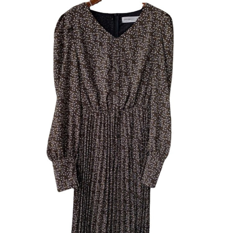 Pleated Dress With Padded Waist