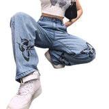 Straight-leg Butterfly Jeans