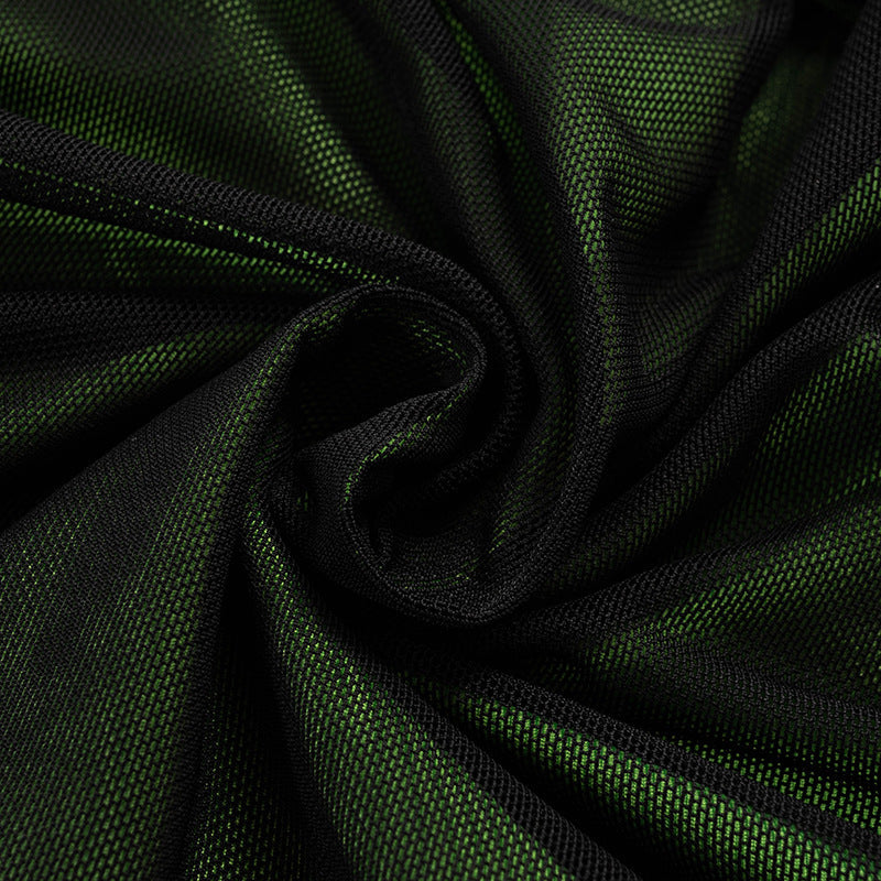 Sling Wrap Breast Mesh Panel Short Dress