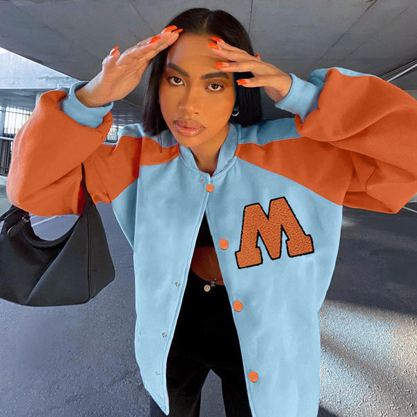 Fashionable Loose Stitching Jacket