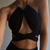 Vest Ins Hollow Strap Design With A Top Inside