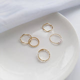 Simple Wavy Ring Five-Piece Set