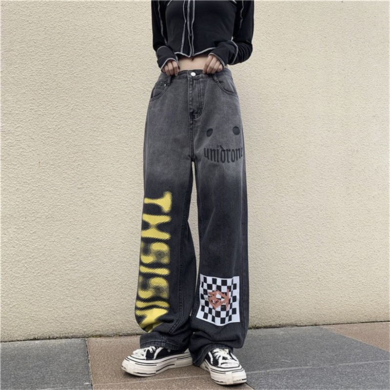 Trendy Harajuku Gradient Jeans