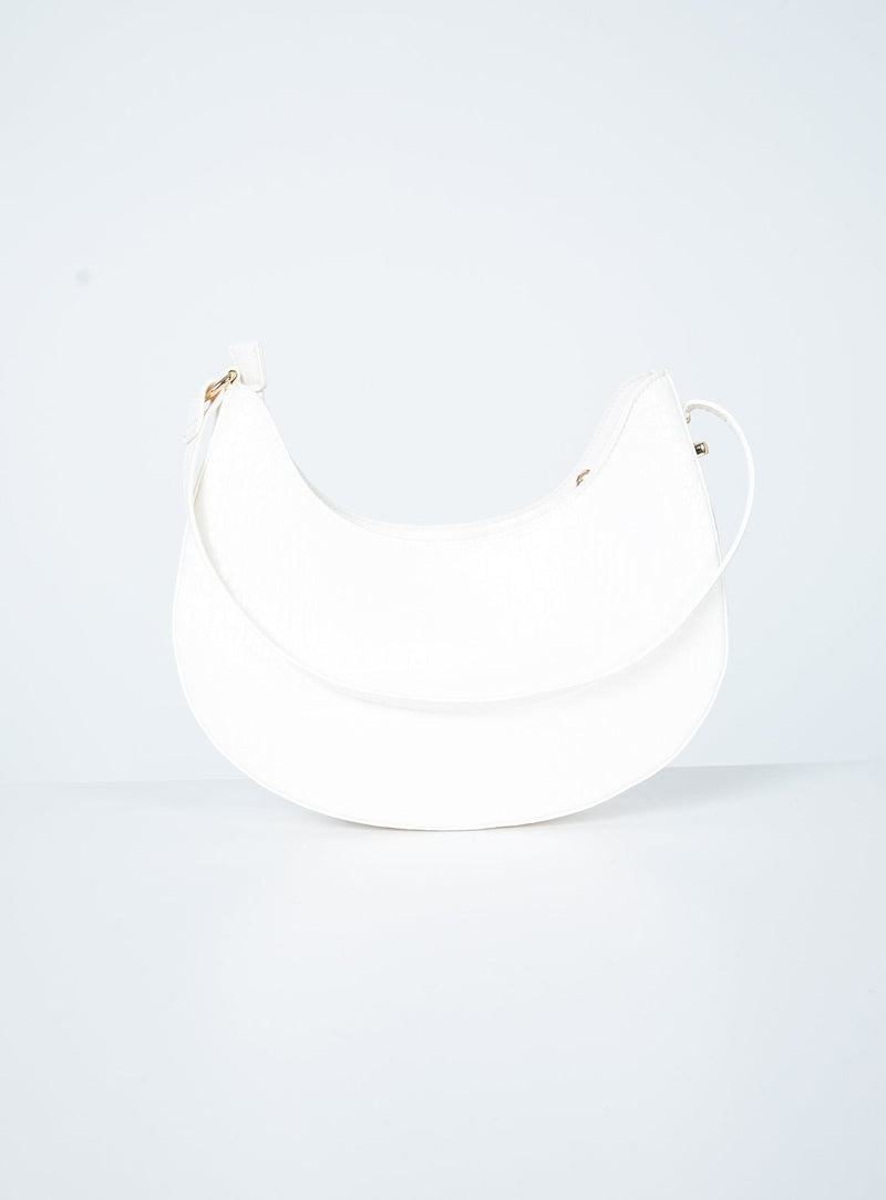 Recycled PU State of Mind Bag White Croc