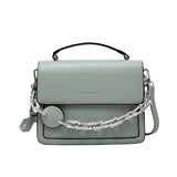 Solid Color Letter Flap Organ Crossbody Bag