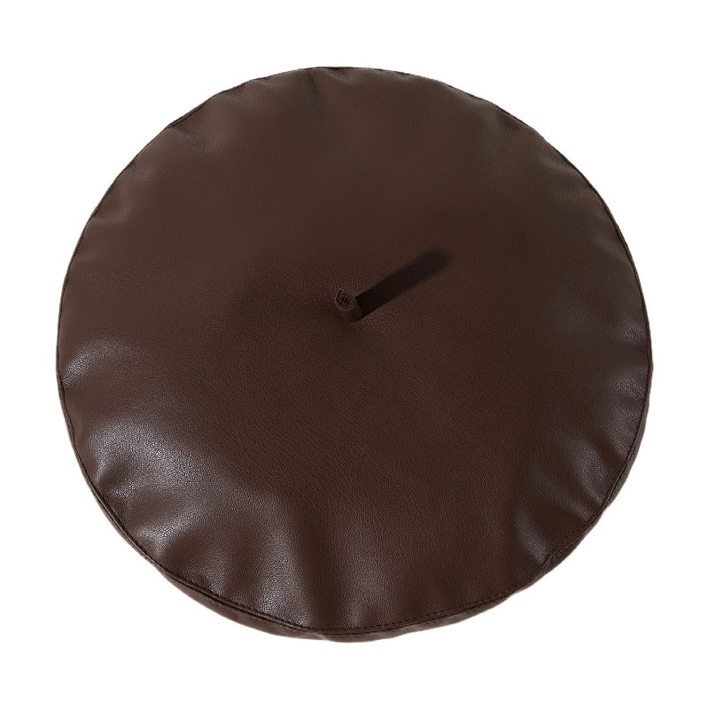 Autumn And Winter Pu Beret Hat