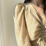 Pleated Dress With Padded Waist