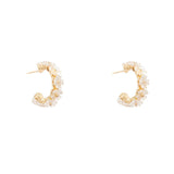 Flower White Earrings