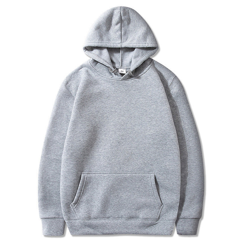 Oversized Solid Color Pullover Hoodie