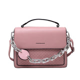 Solid Color Letter Flap Organ Crossbody Bag