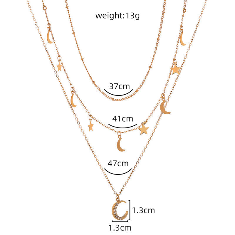 Star and Moon Necklace
