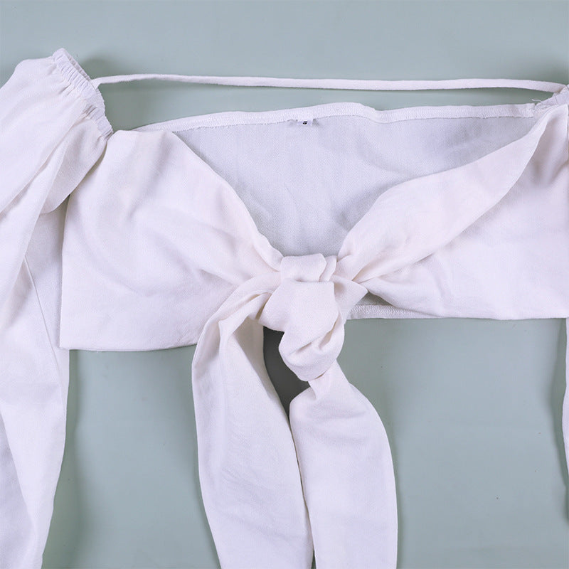 Sexy Backless Square Collar Blouse