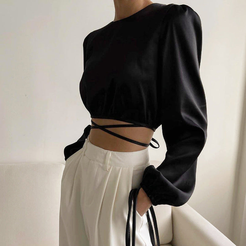Short Cropped Long-sleeved Top