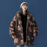 Lamb fur bear cotton coat